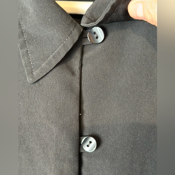 Kathy Lee Collection - Womens Sleeveless Button-Down TOP Sz S Tunic TIES - BLACK - Picture 3 of 11